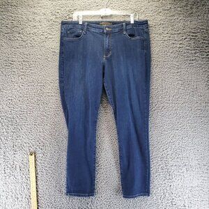 Arizona Jeans Womens 17 Blue Average Stretch Denim Repreve Cotton Blend